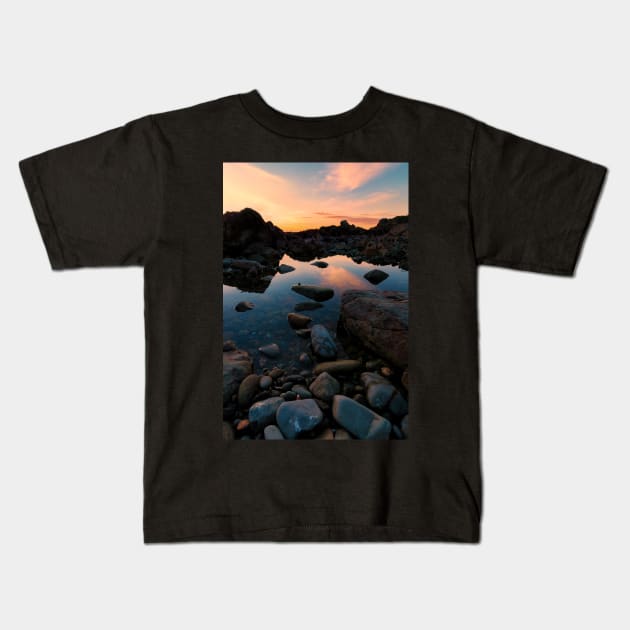 Sunset at the Beach Kids T-Shirt by JeffreySchwartz